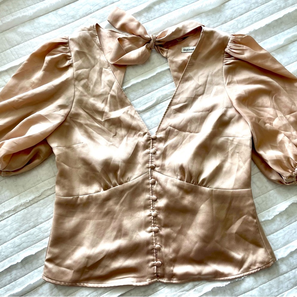 Silk Abercrombie 3/4 sleeve shirt